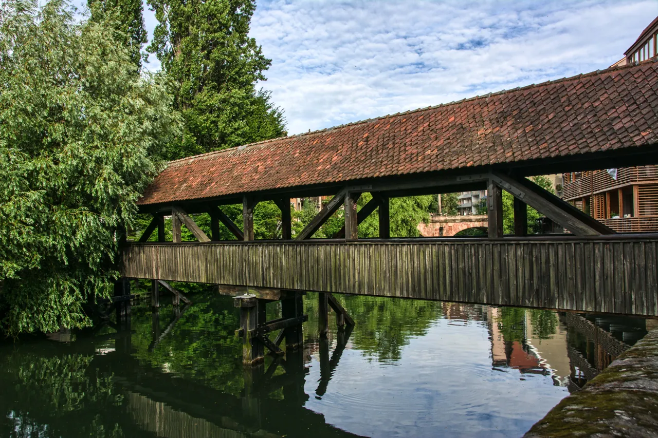 Henkersteg und Pegnitz in Nürnberg